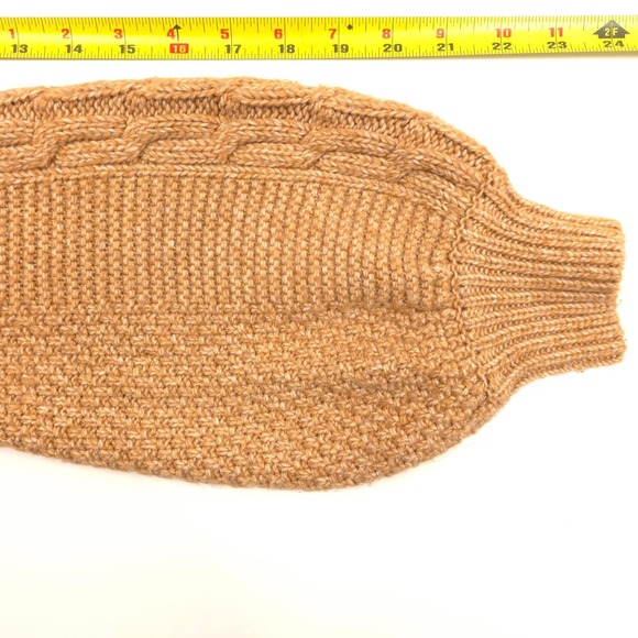 Ann Taylor Womens Sweater M Camel Cable Honeycomb Knit Balloon Sleeve Raglan - Picture 12 of 13